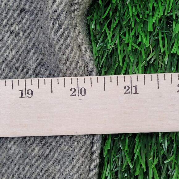 Vintage 80s MOD Flannel Button Shirt Small 20x27 Gray Jacket Shacket Heavyweight - Picture 13 of 14